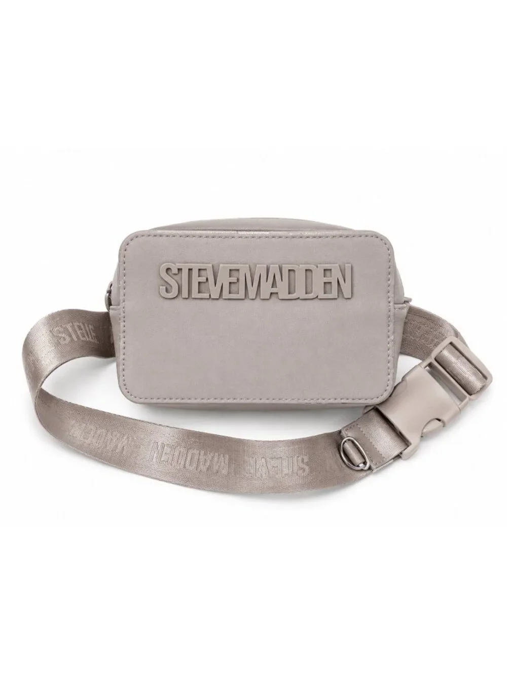Steve Madden Belt Bag Fanny Pack Crossbody Bag Taupe Beige Logo